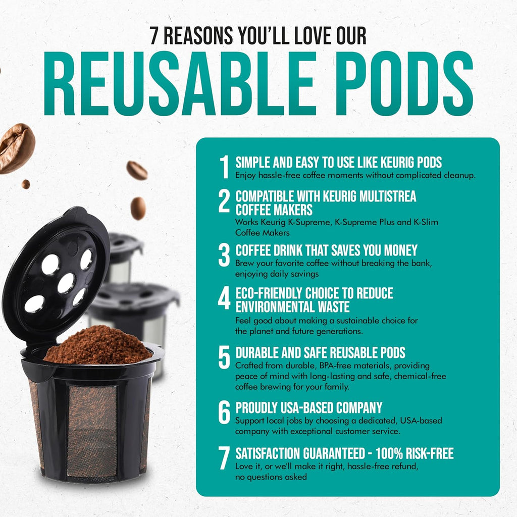 4 Pack Refillable K Cup for Keurig Coffee Maker E3265