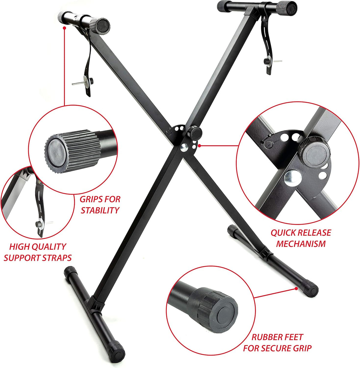 61 Key Keyboard Piano Stand with Pitch Bend Kit, Piano Bench, Headphones, Keynote Stickers X167369