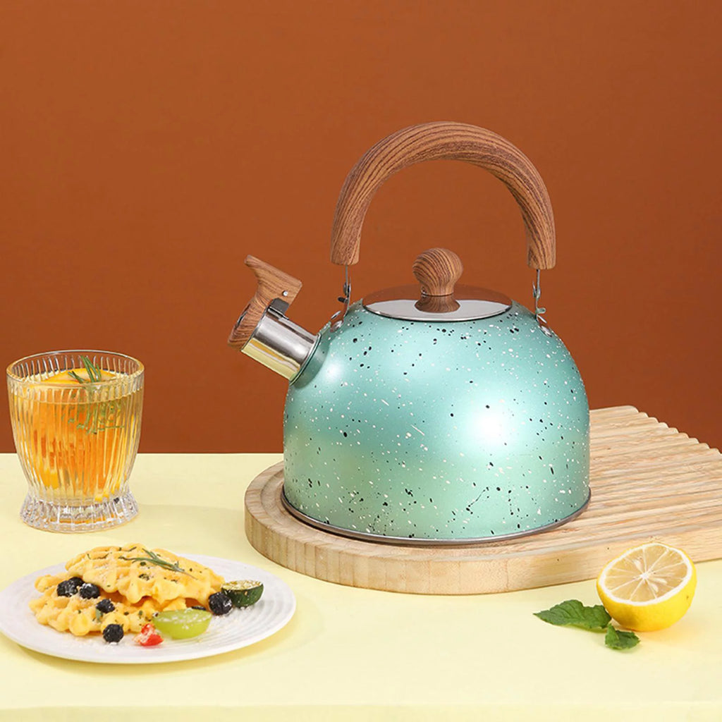 Green Stainless Whistling Water Kettle R6034
