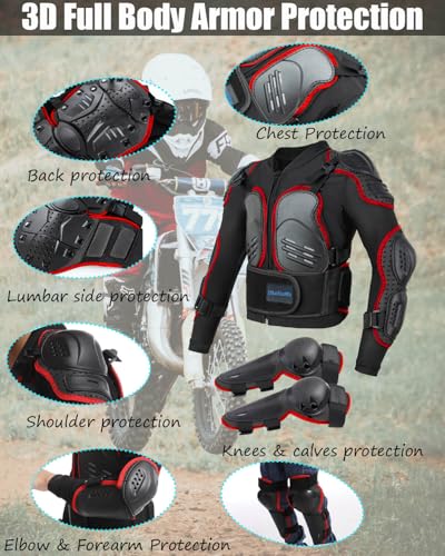 Kids Motorcycle Jacket Armor Suit B8953
