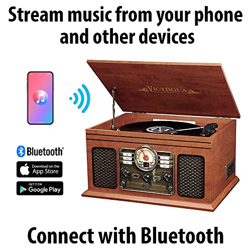 6-in-1 Bluetooth Record Player with Built-in Speakers U92370