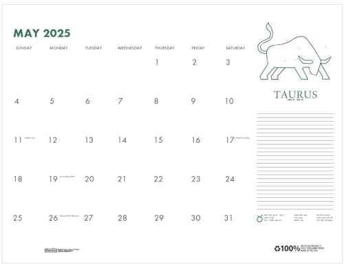 18.5 x 13 Inches Monthly Desk Pad Calendar Q60090