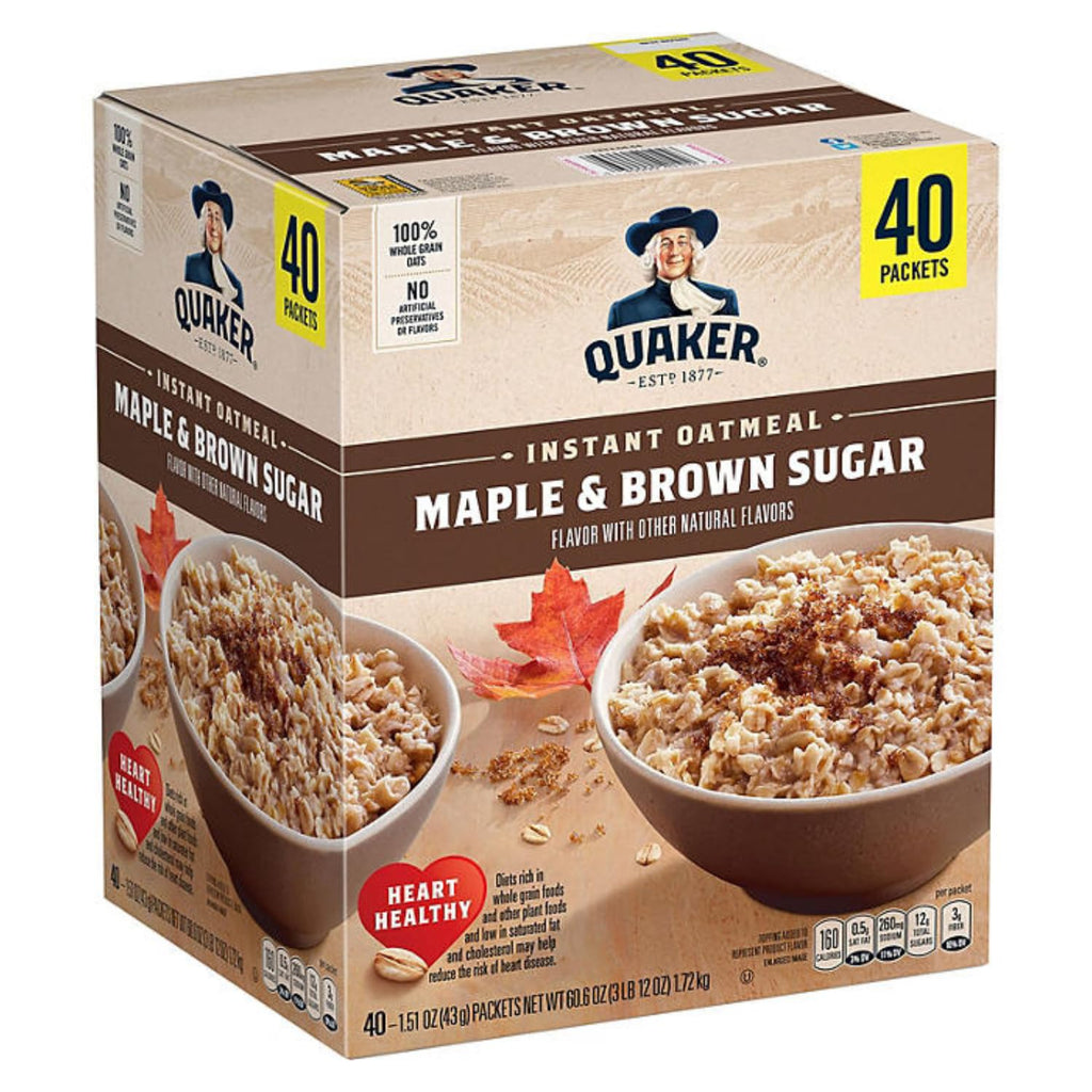 Maple & Brown Sugar Instant Oatmeal, 1.51 Ounce (Pack of 40) F967