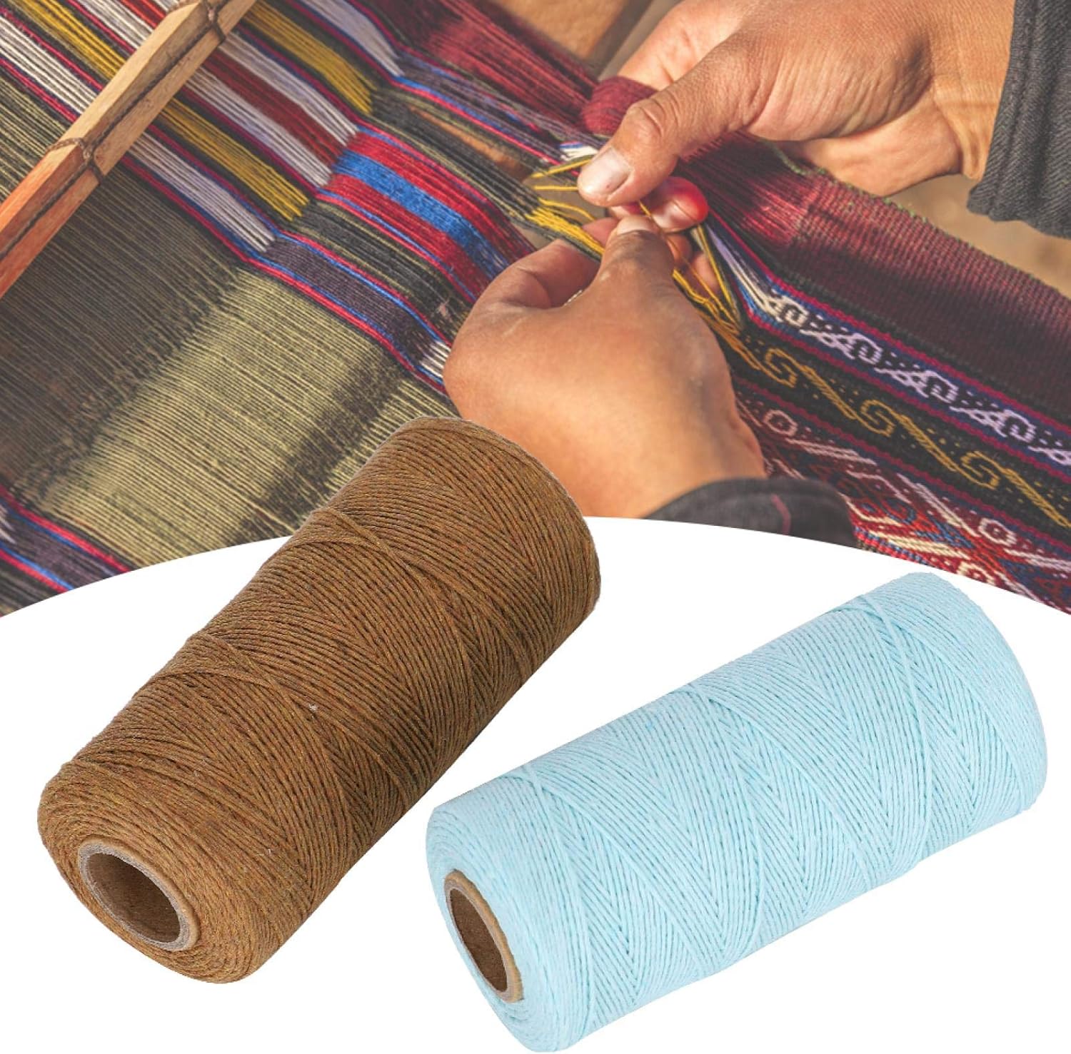 8/4 100% Cotton Weaving Warp Thread 2 Rolls 2 Colors P6606