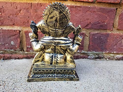 6.25" Multicolor Antique Finish Ganesh Statue D4121