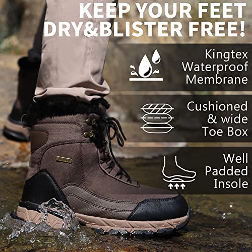 Waterproof Fur Lined Non-slip Ankle High-top Snow Boots R88757
