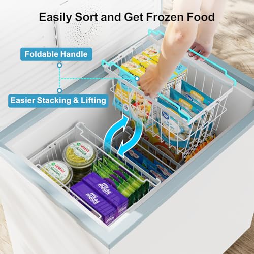 3 Pack Adjustable Black Freezer Organizer Bins H91827