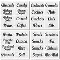 32 Count Clear Black Preprinted Label Stickers L3060