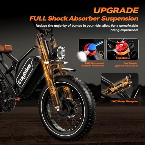 2000W Electric Bike with 48V Battery 20"x4.0" Fat Tires Q540643
