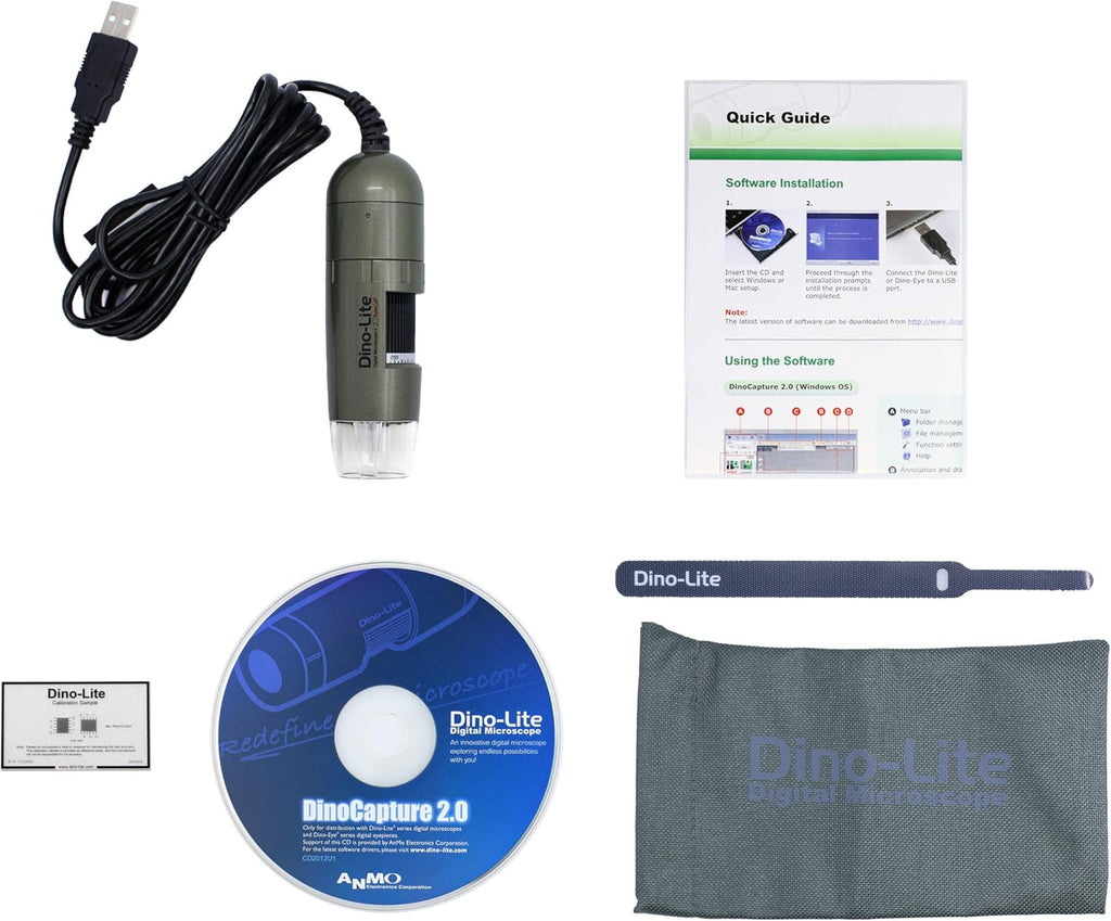 USB Digital Microscope, 1.3MP, 10x - 50x, 220x Optical Magnification J63674