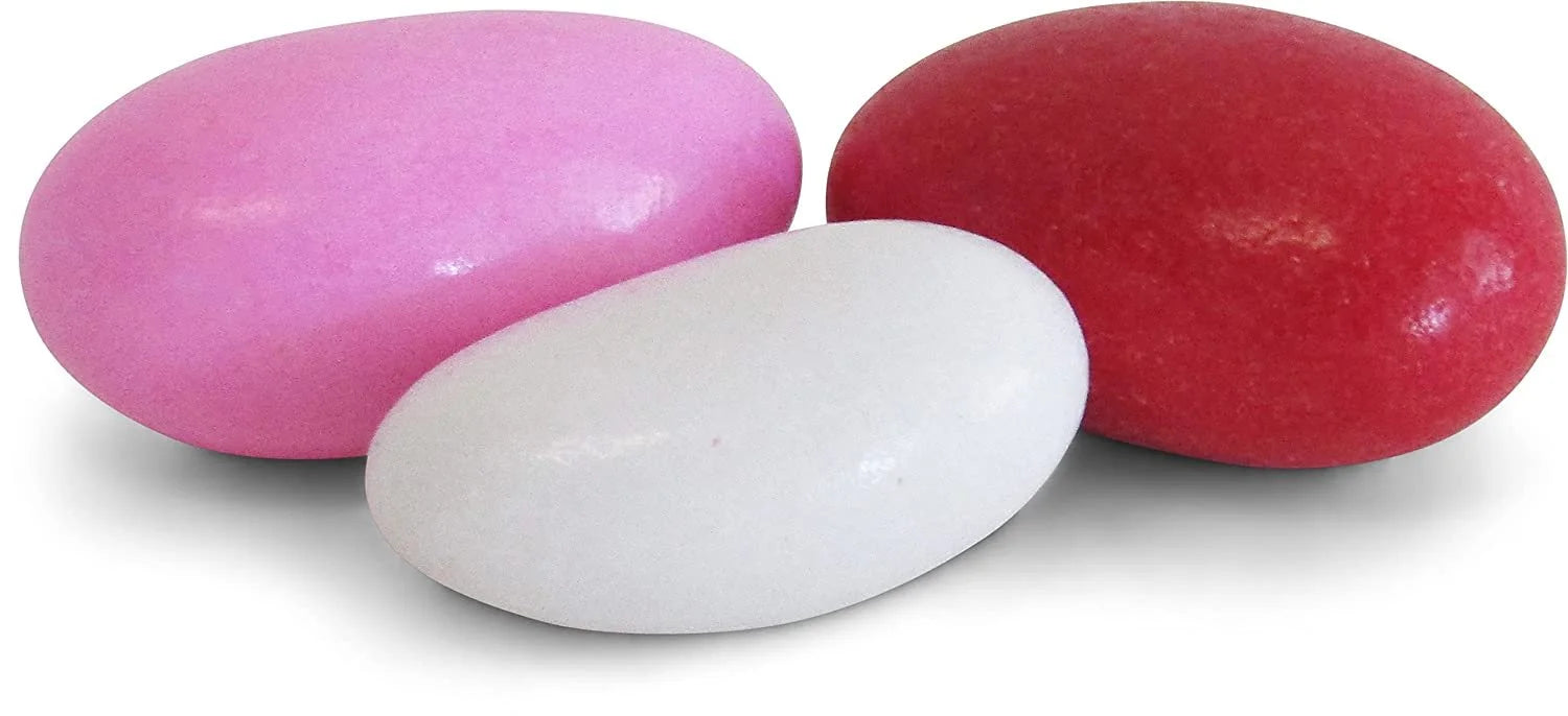 Red Pink & White Jordan Almonds Mix, 3.5 LBS Jumbo Container Q5567