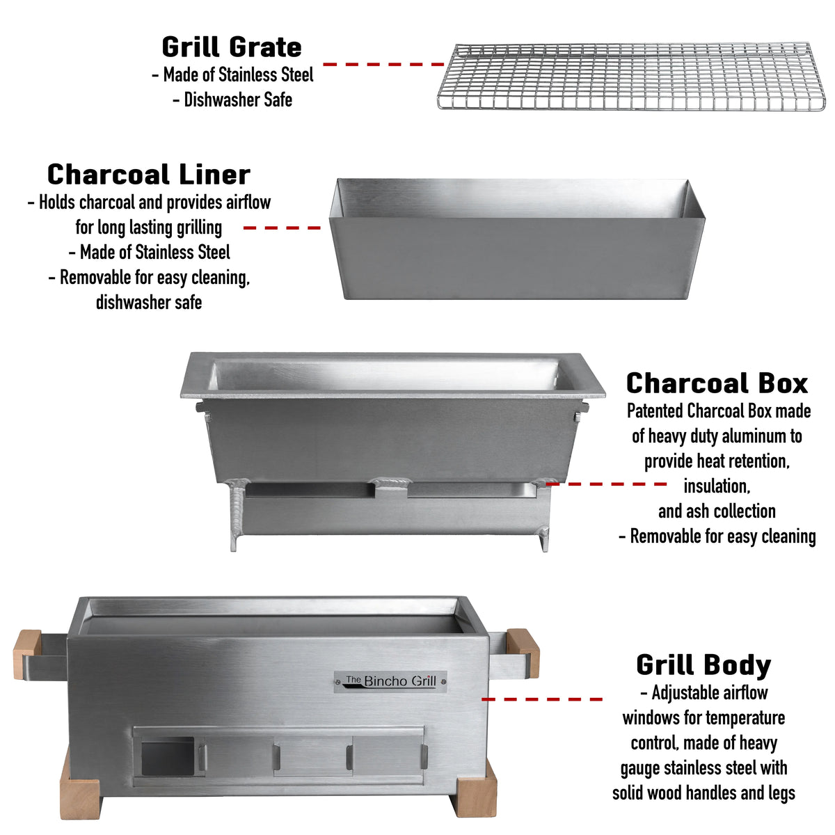 16" Yakitori Tabletop Charcoal Grill Q52462