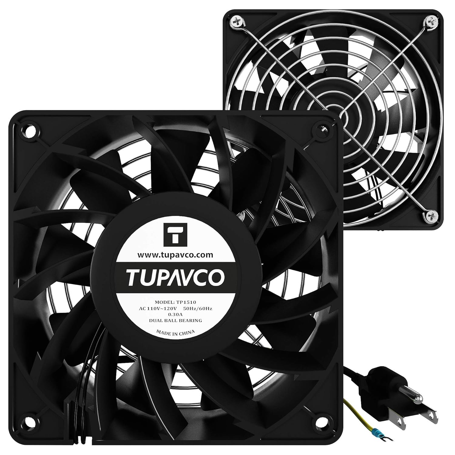 Dual 120mm 110V Server Rack Cooling Fan Kit T91818