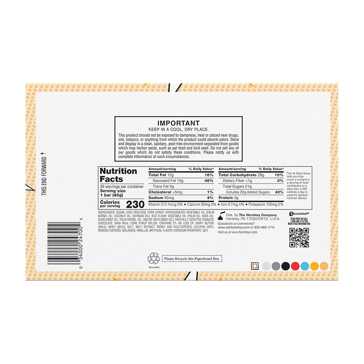 Chocolate Caramel Peanut Crisps Candy Bars, 1.6 oz (36 Count) F58062