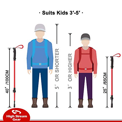 Adjustable Telescopic Kids Hiking Poles with Carrier Bag G51348
