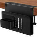 Black Clamp On Under Desk Laptop Holder with Magnetic Pen Holder A96706