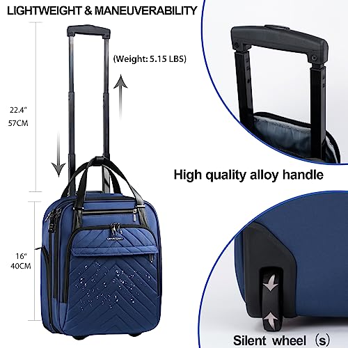 Black 16-inch Carry On Underseat Suitcase with Wheels Z12666