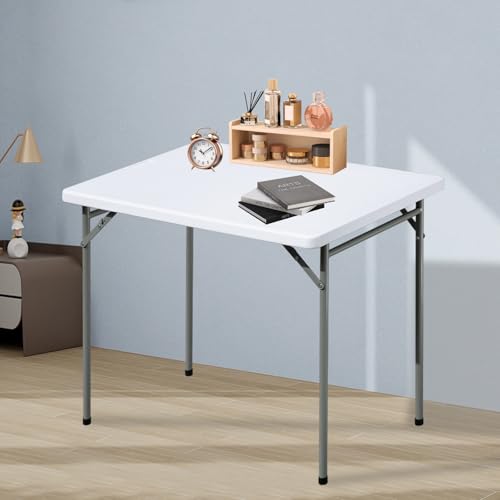 White 3ft Rectangular Plastic Folding Table S490252