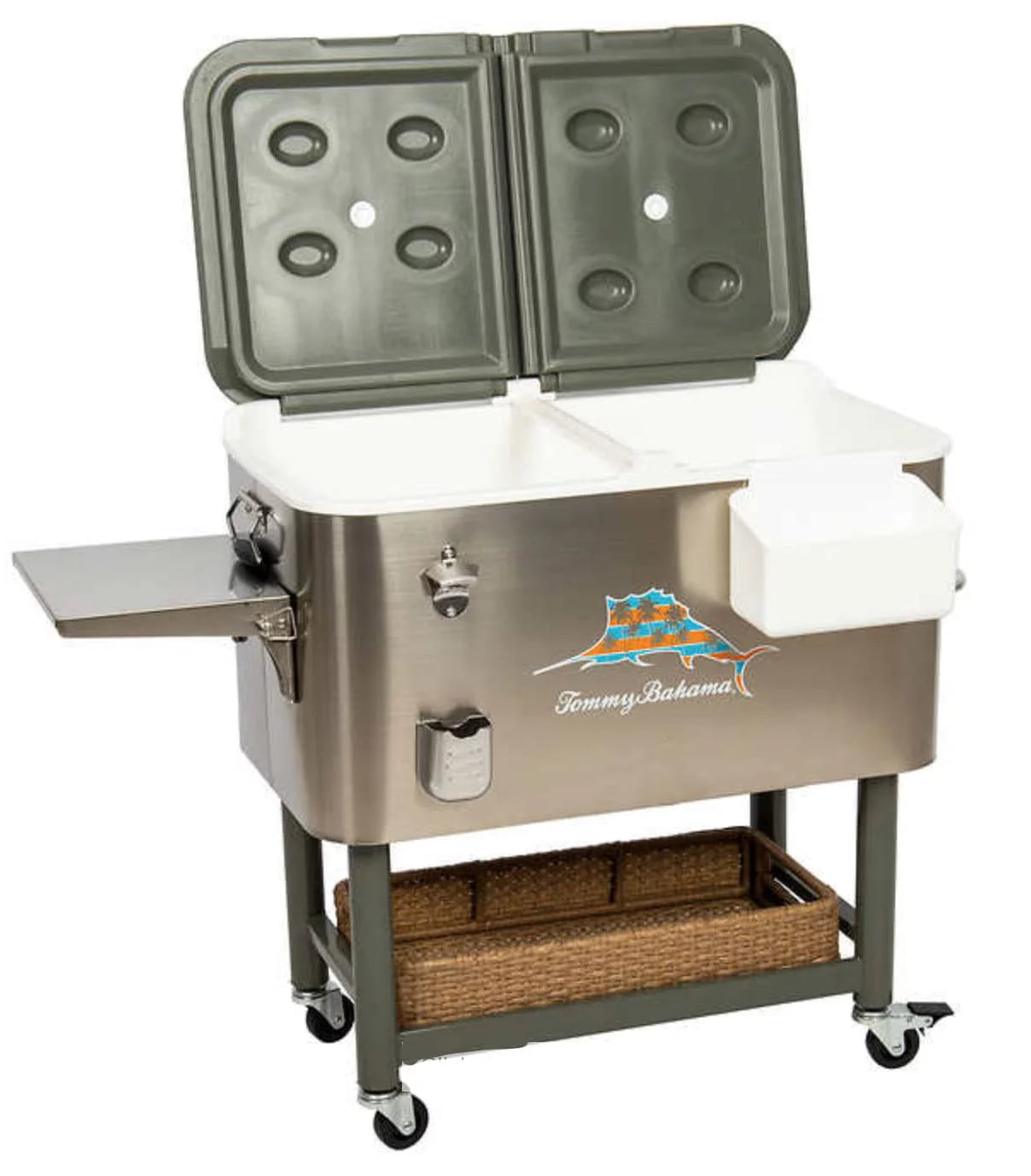 100 Qt Stainless Steel Rolling Cooler S269221