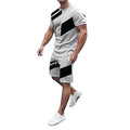 Mens Short Sets 2 Piece Outfits Summer Tracksuits Short Sleeve Tshirts and Shorts A4775