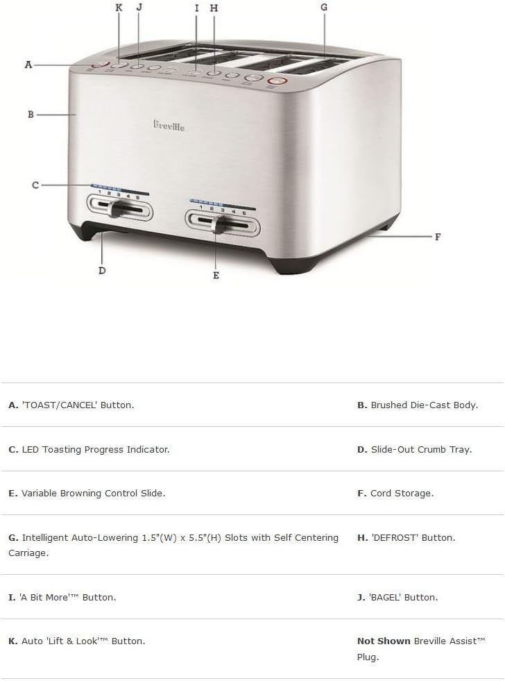 Stainless Steel 4-Slice Toaster Y36898