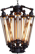 8-Lights Industrial Metal Pendant Chandelier H734