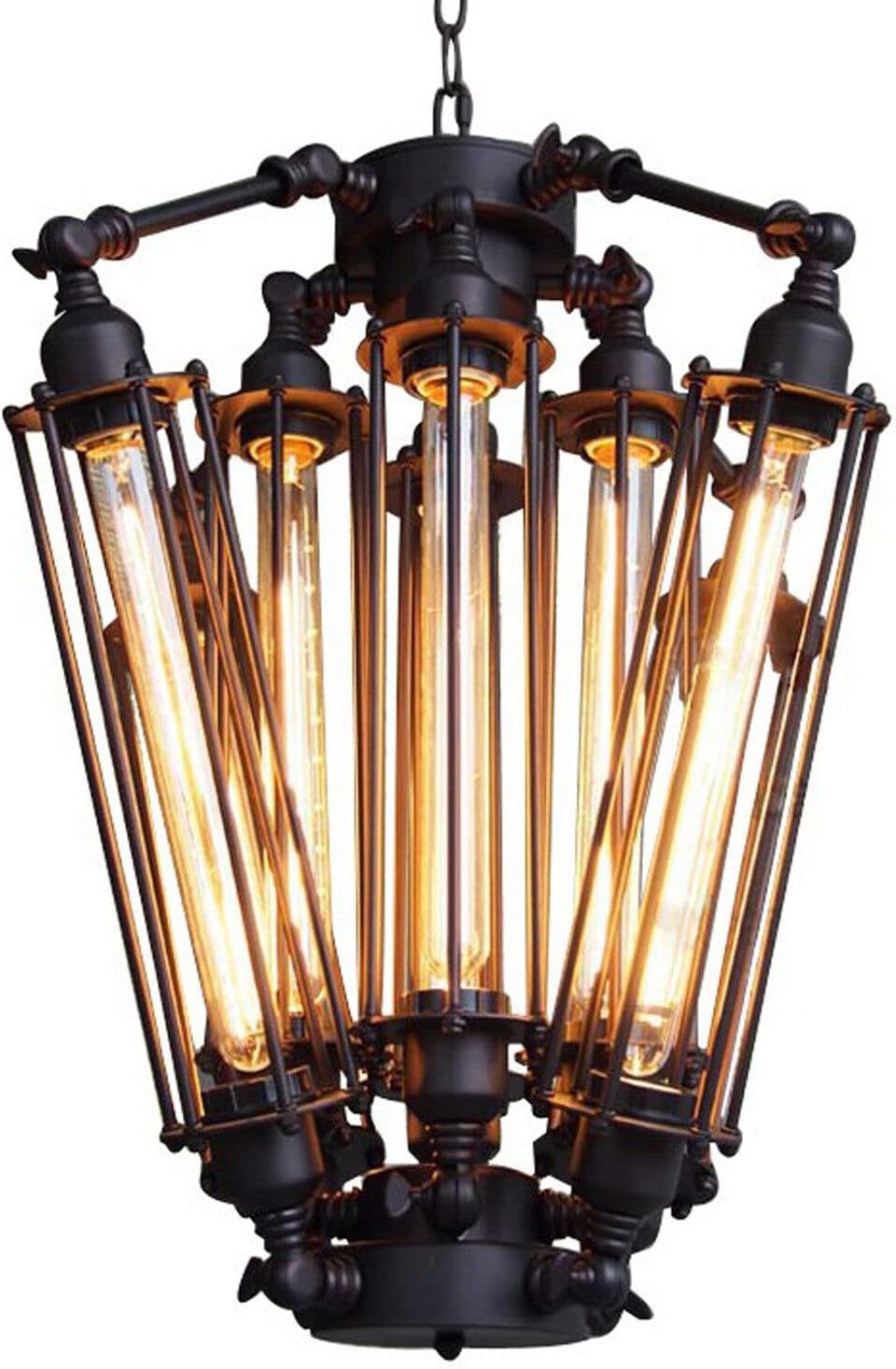 8-Lights Industrial Metal Pendant Chandelier H734