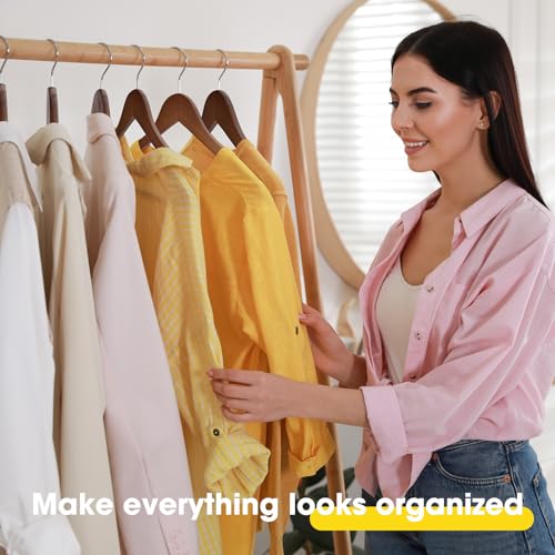 30-Pack Wooden Clothes Hangers with Rotatable Hook B537