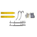 Yellow Trail 6 inch Snowmobile Skis with 10 inch Round Bars Complete Kit J508491