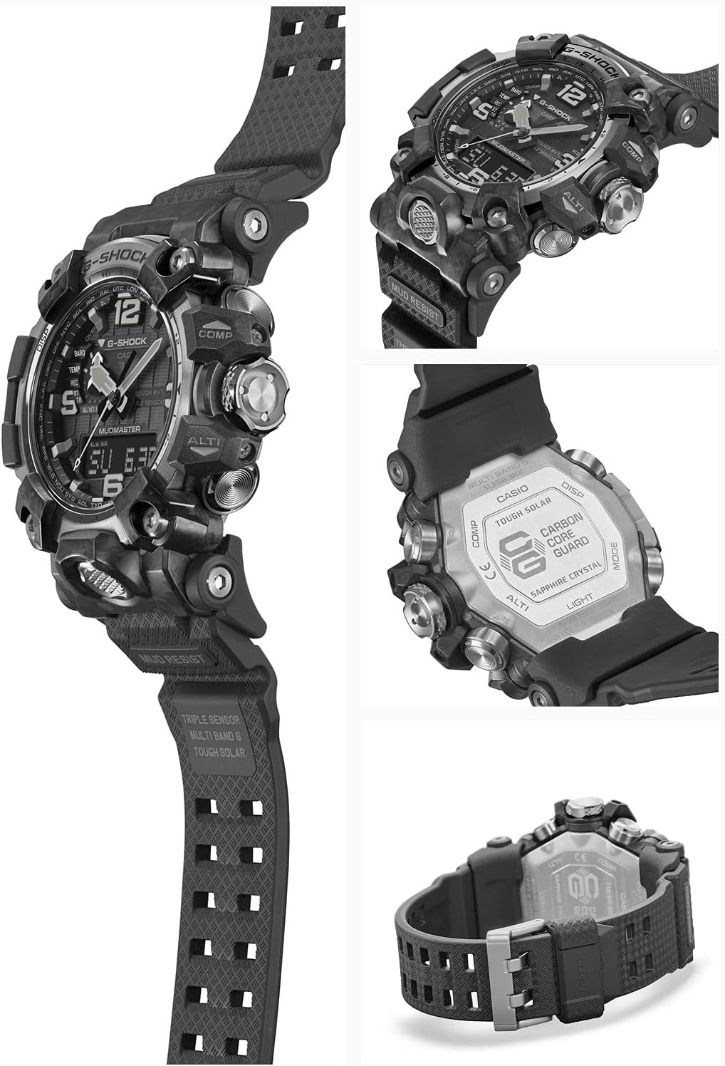 G-Shock Carbon MUDMASTER Radio Solar Triple Sensor Watch A3336