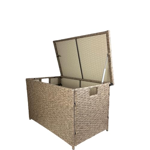 Rustic Brown Handwoven Wicker Storage Trunk, 42.3 Gallon P717236