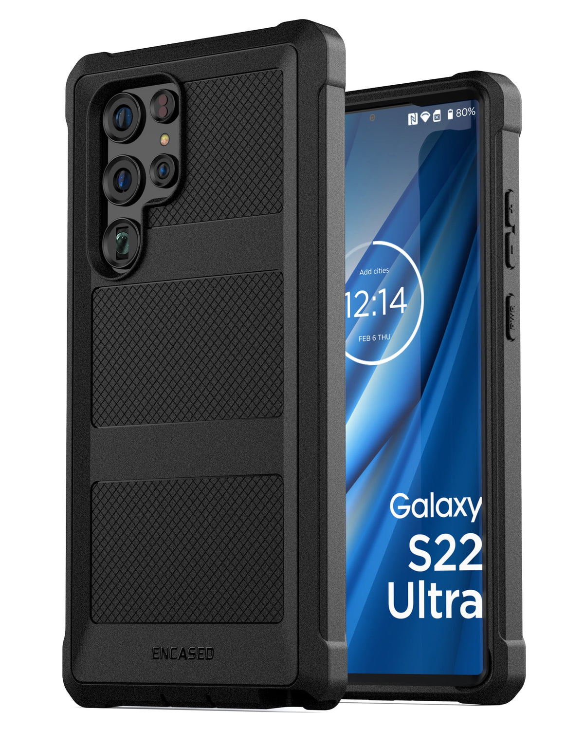 Black Belt Clip Case for Samsung Galaxy S22 Ultra R7742