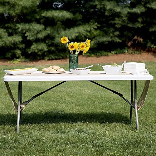 White Plastic 6ft Folding Table D622197