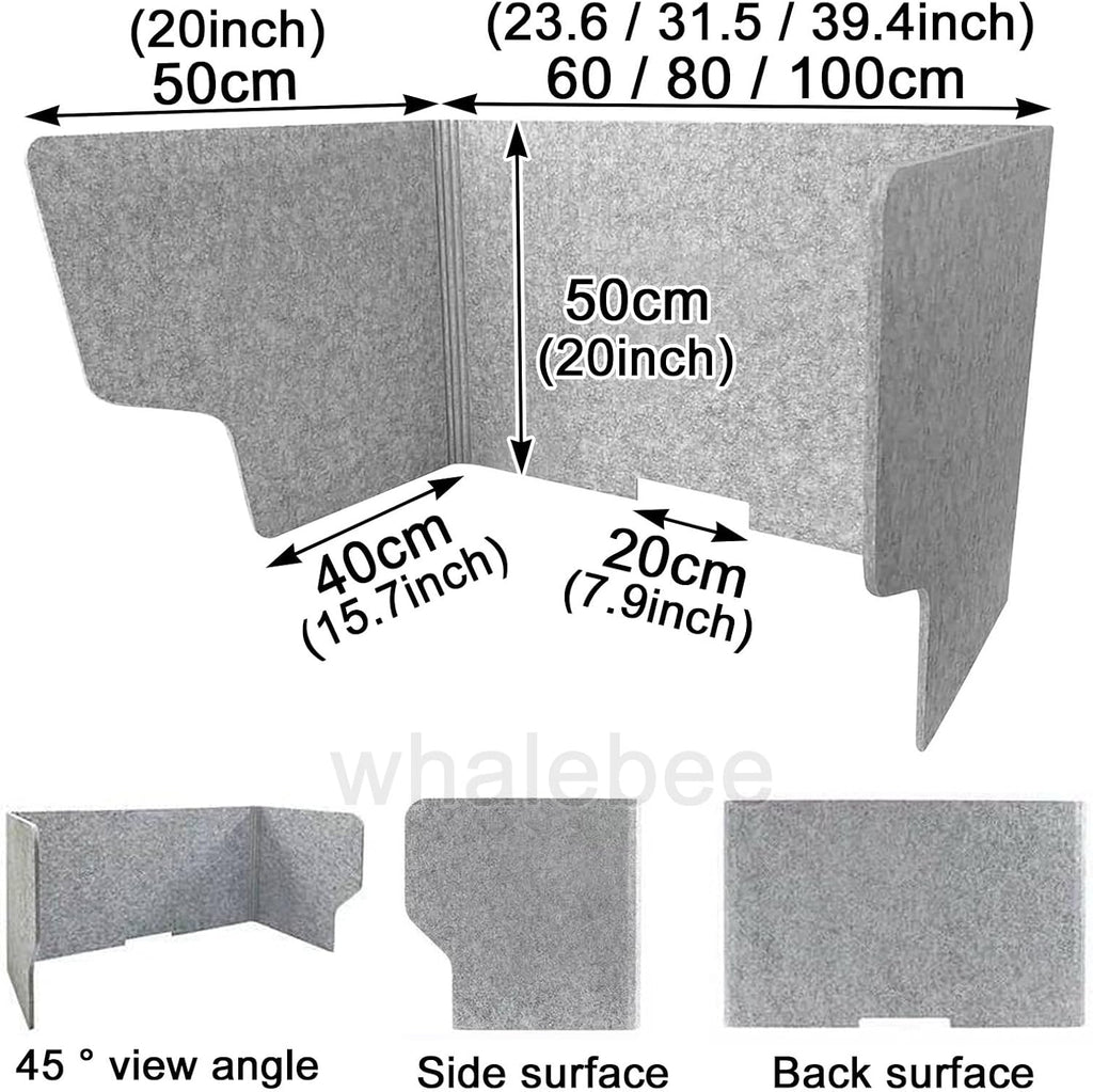 Acoustic Desk Divider 3 Panels L481536