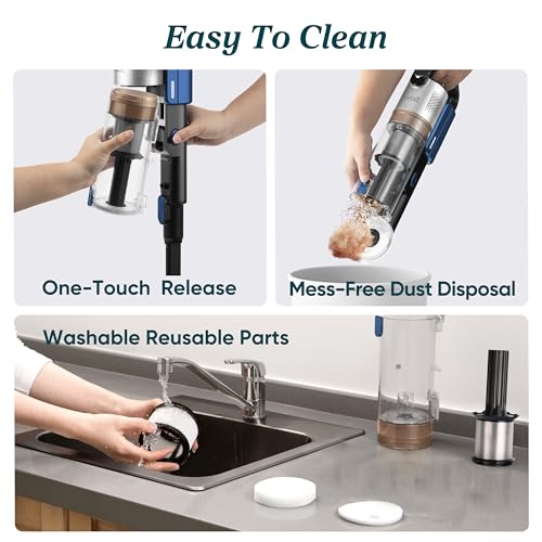 Cordless Stick Vacuum Cleaner with Tangle-Resistant Design, Up to 50 Minutes Z56899