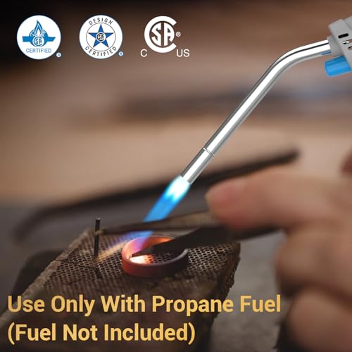 Propane Torch Head with Igniter, Trigger Start, 5FT Hose, Self Ignition, Flame Adjustable Valve M101