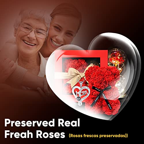 Light up Rose in Glass Dome B59325