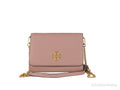 Pink Pebbled Leather Chain Crossbody Bag E523183