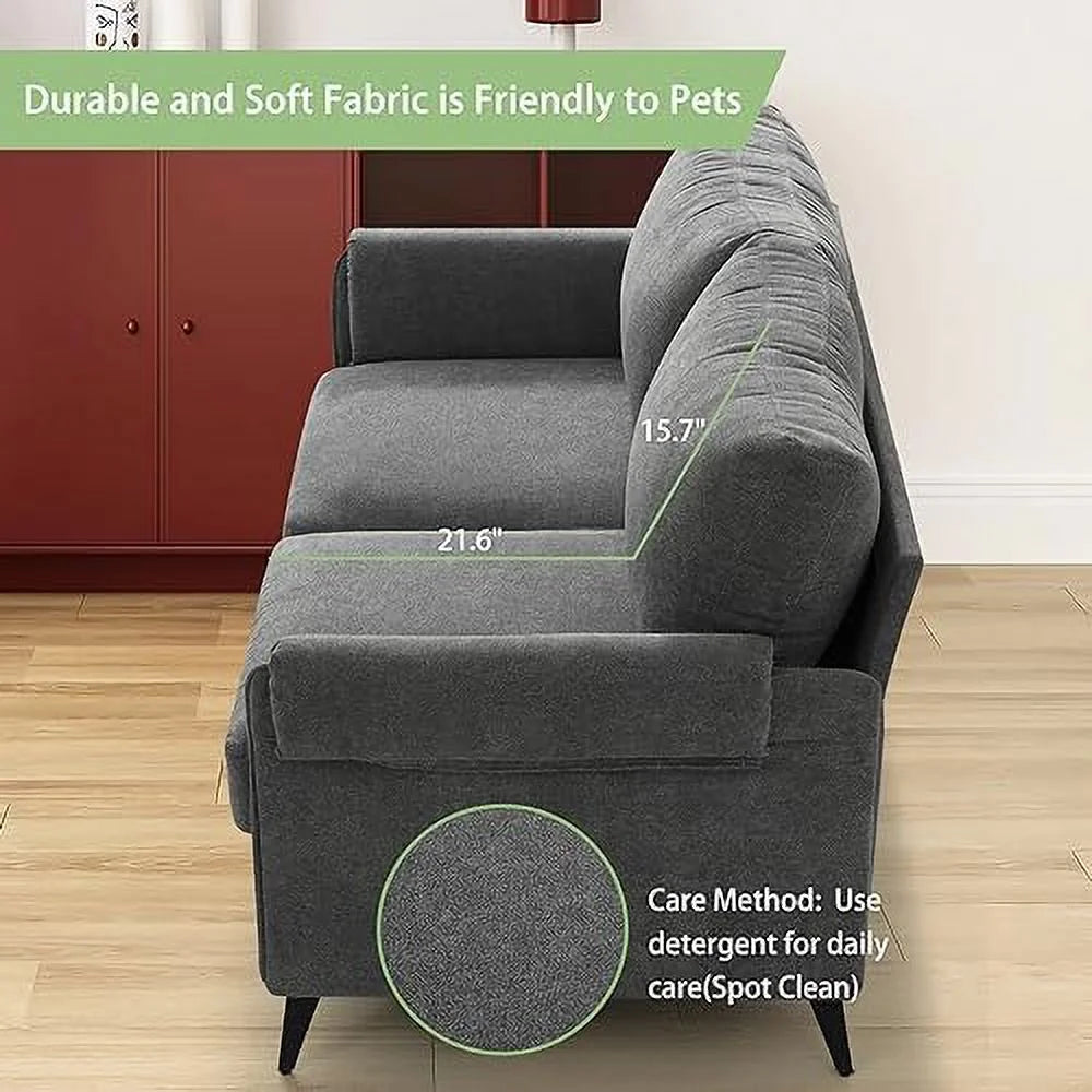 50" Fabric 2-Seater Sofa with Removable Cushion A97575