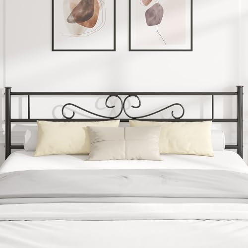 Full Size Bed Frame with Headboard, Heavy-Duty Metal Platform J83524