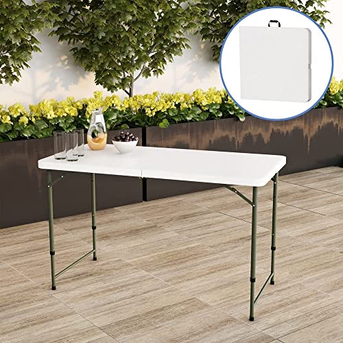 White Plastic 6ft Folding Table D622197