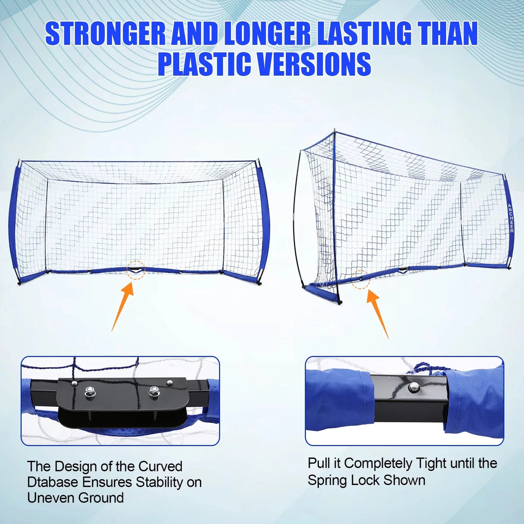 Blue 12 ft x 6 ft Portable Soccer Goal M372258