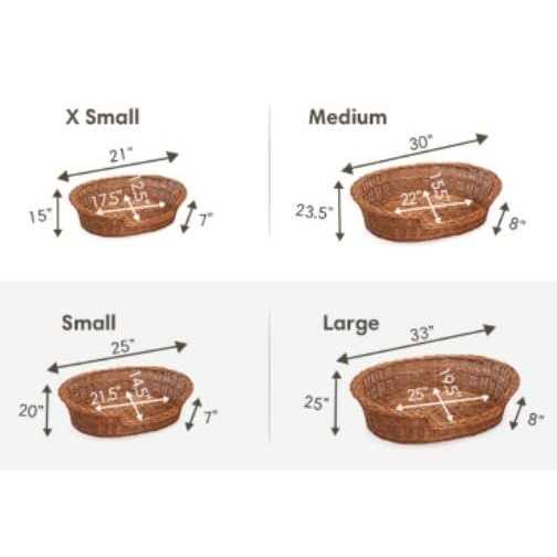 Wicker Dog Bed Basket U3299