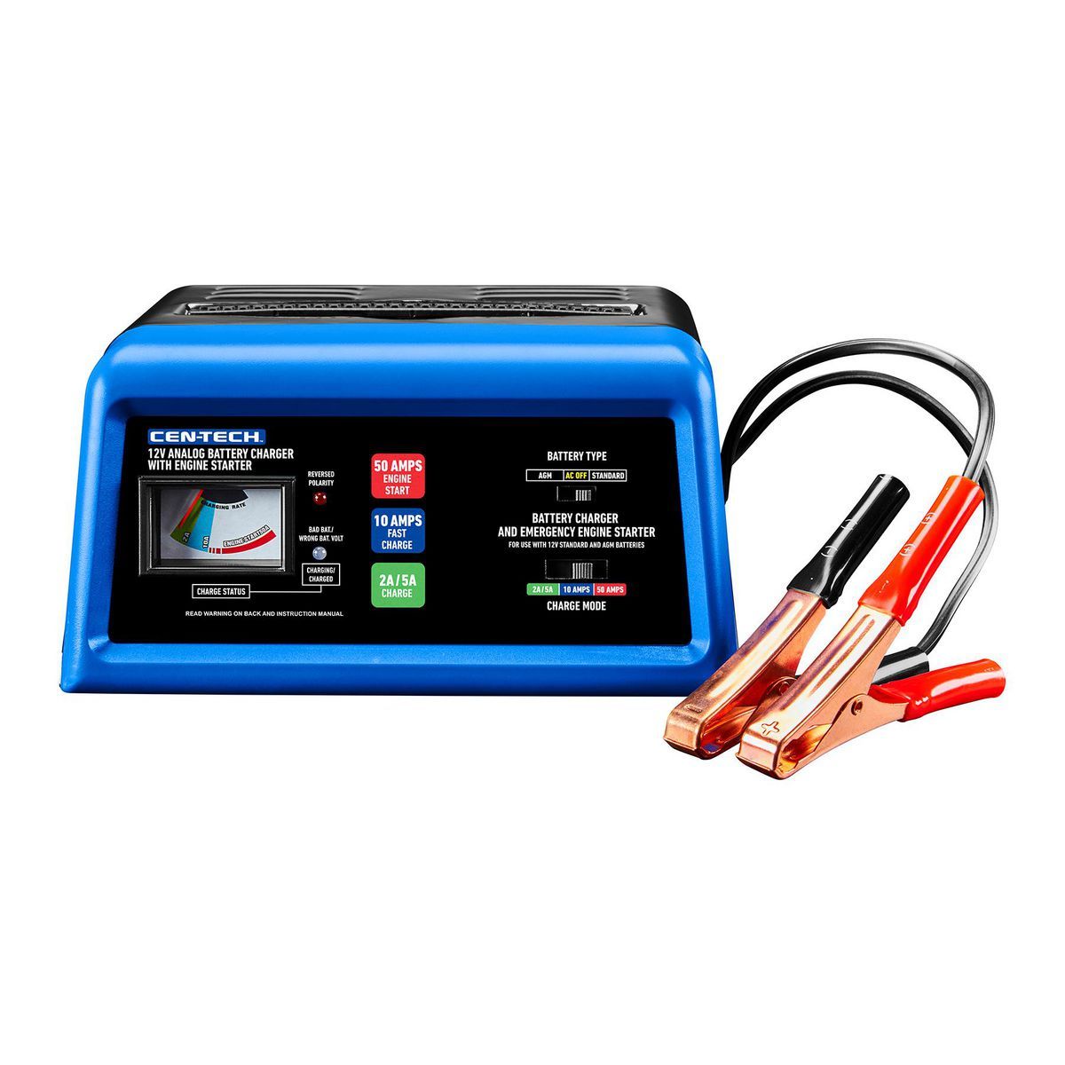 2/10/50 Amp 12V Analog Charger with Engine Start F128854