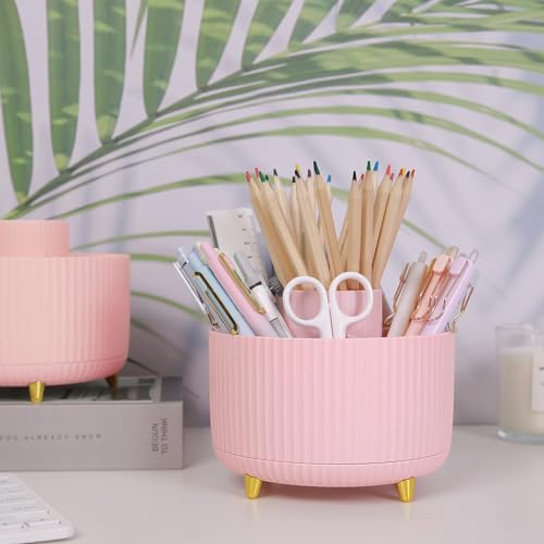 360 Degree Rotating Desk Organizer with 5 Slots (Bean Green) L9009