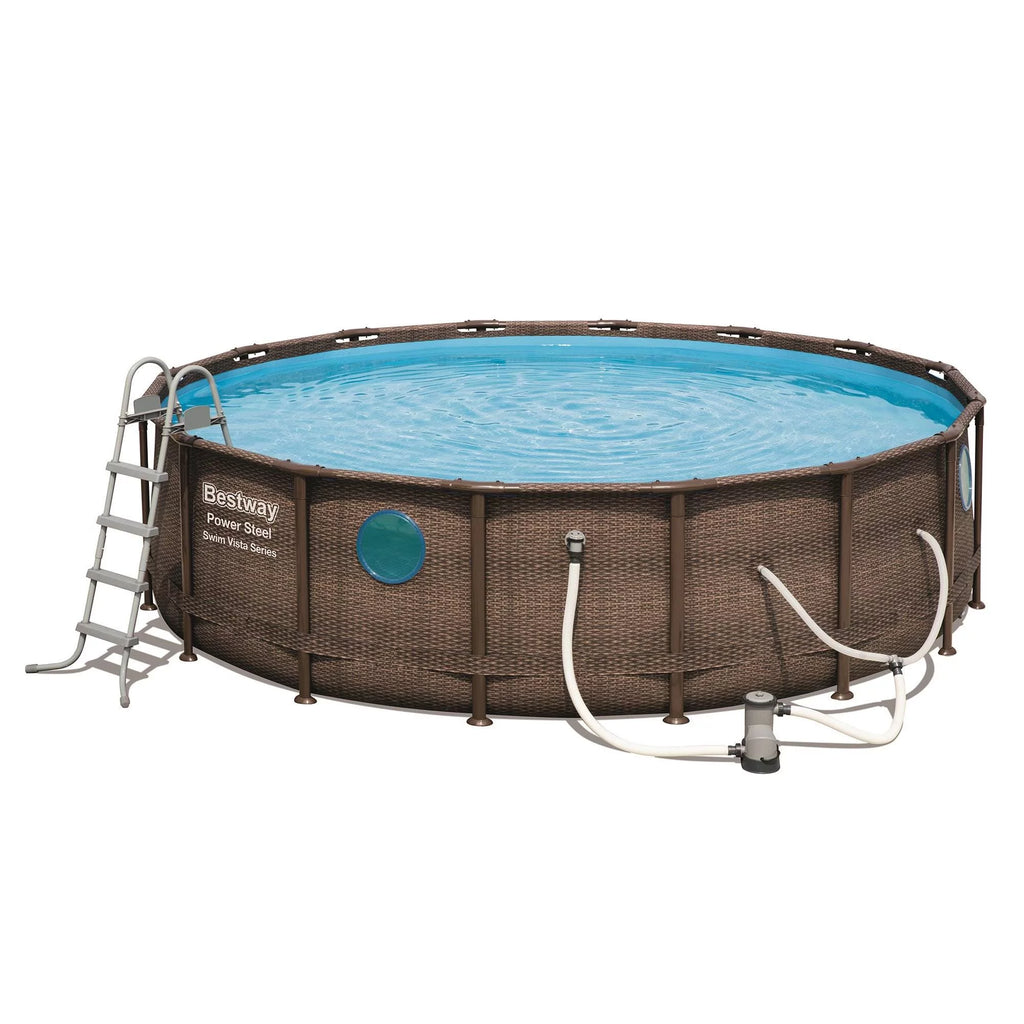 16ft x 48in Power Steel Swim Vista Pool Set R6518