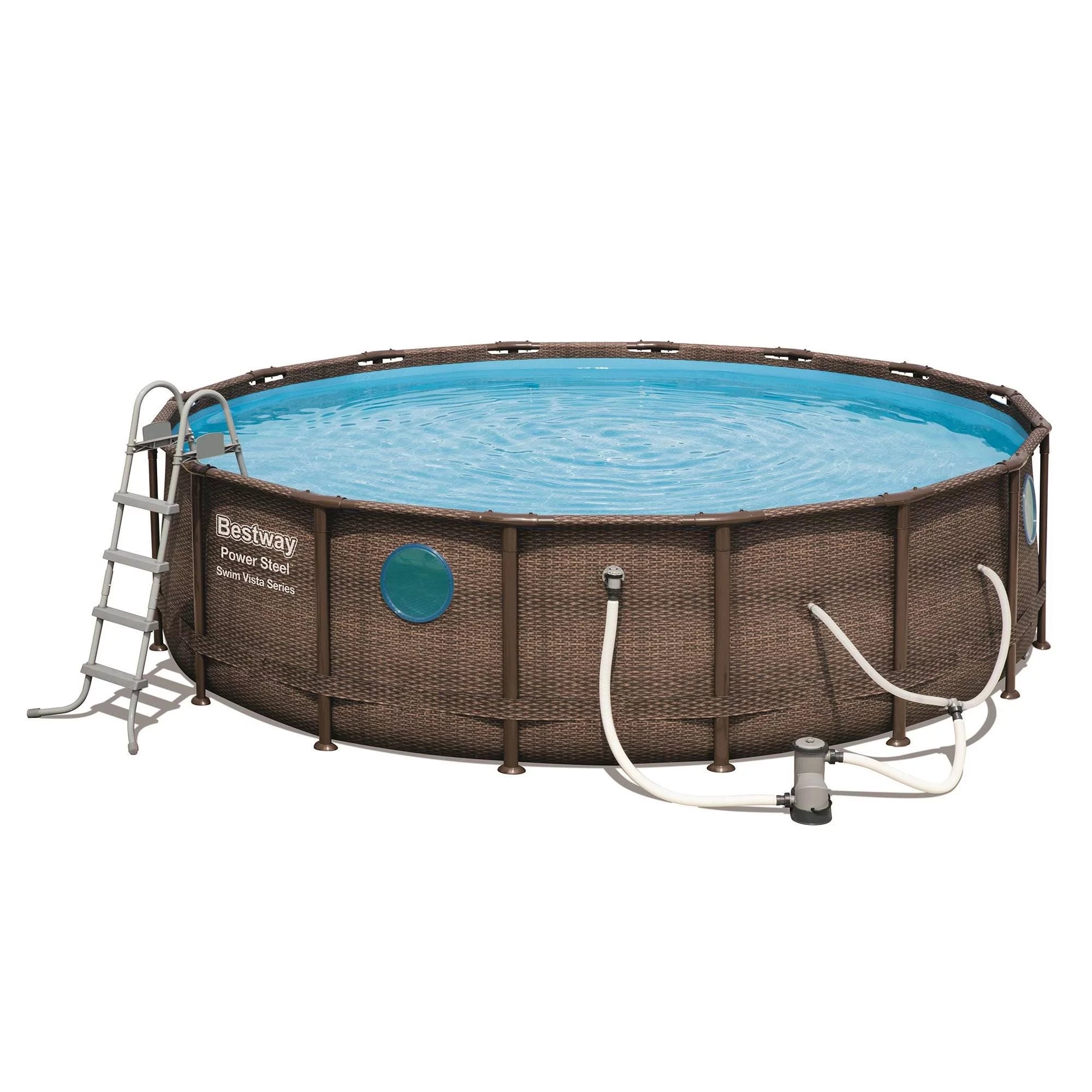 16ft x 48in Power Steel Swim Vista Pool Set R6518
