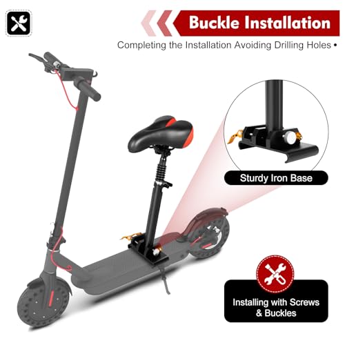 Adjustable Electric Scooter Seat 10.23 * 6.29inch Aluminum Rod U7433