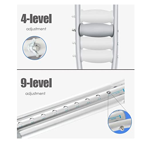 Adjustable Height Stainless Steel Crutches V199