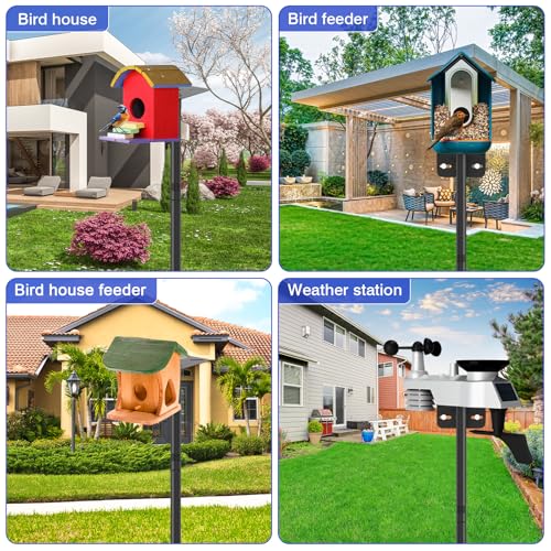 2 Pack 80 Inch Adjustable Bird Feeder Pole N173689